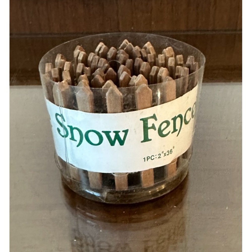 Dept 56 Village Snow Fence Accessory Brown Picket Fence 2" x 36"